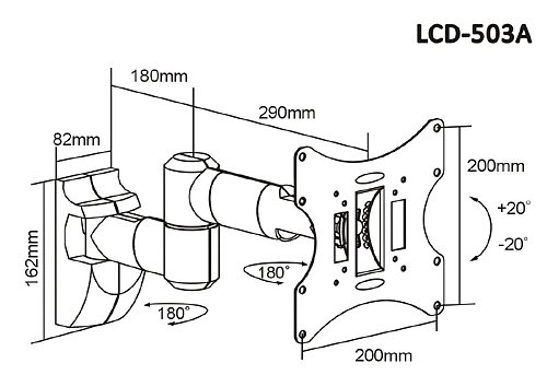 Крепление для LCD, LED, PDP Brateck LCD-503A