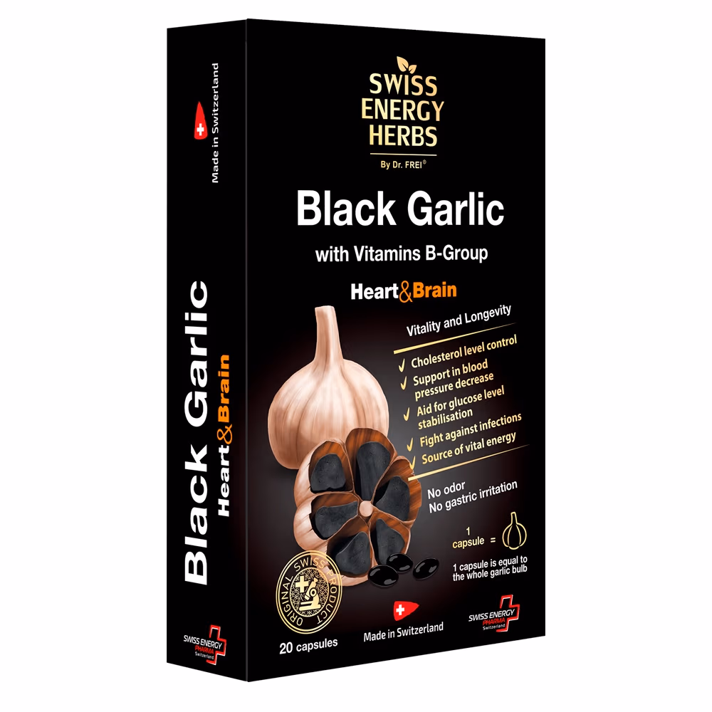 Витамины Swiss Energy Swiss Energy BLACK GARLIC caps N20 