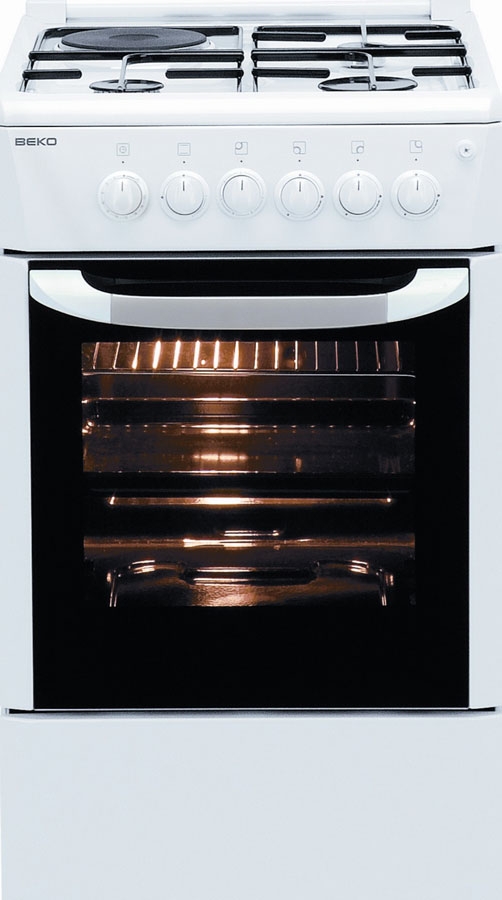 Комбинированная плита Beko CE52020 / 4 конфорок / Эмалированная photo 1