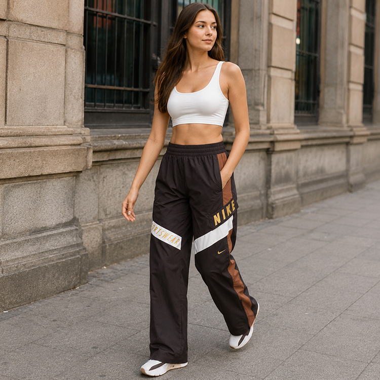 Pantaloni Nike W NSW WVN OS PANT HR SW M Maro Femei photo 6