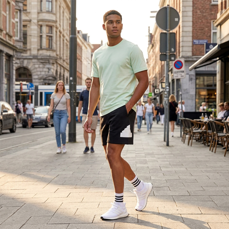 Sorti de bărbați Adidas M FI BOS SHO XS Negru photo 5