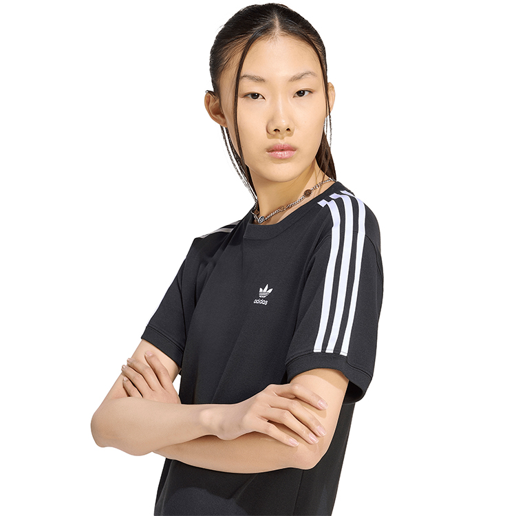 Tricou Adidas 3 STRIPE TEE XXS Negru Femei photo 6