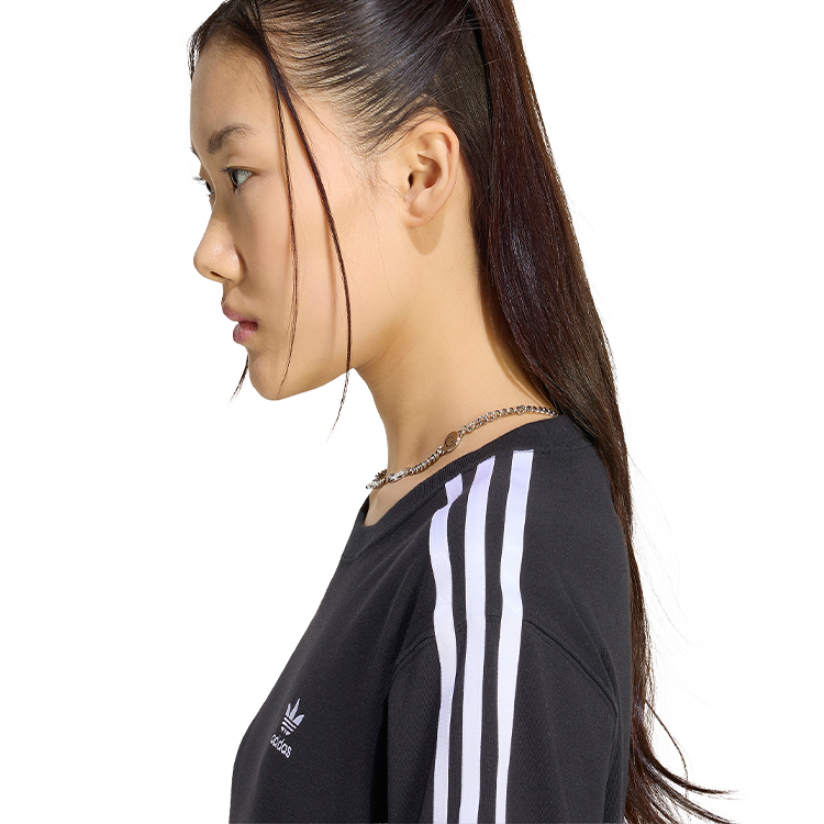 Tricou Adidas 3 STRIPE TEE XXS Negru Femei photo 7