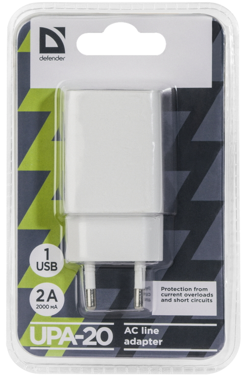 Incarcator pentru telefon mobil Defender UPA-20 1xUSB, 5V/2А photo 2