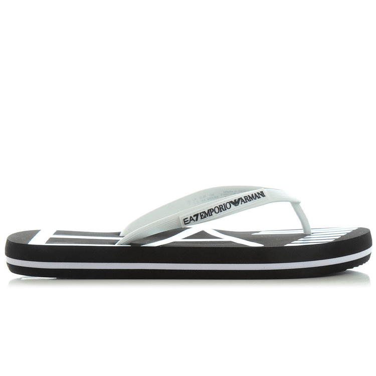 Slapi EA7 EMPORIO ARMANI SHOES BEACHWEAR pt Barbati / 36 / Negru-alb photo 2