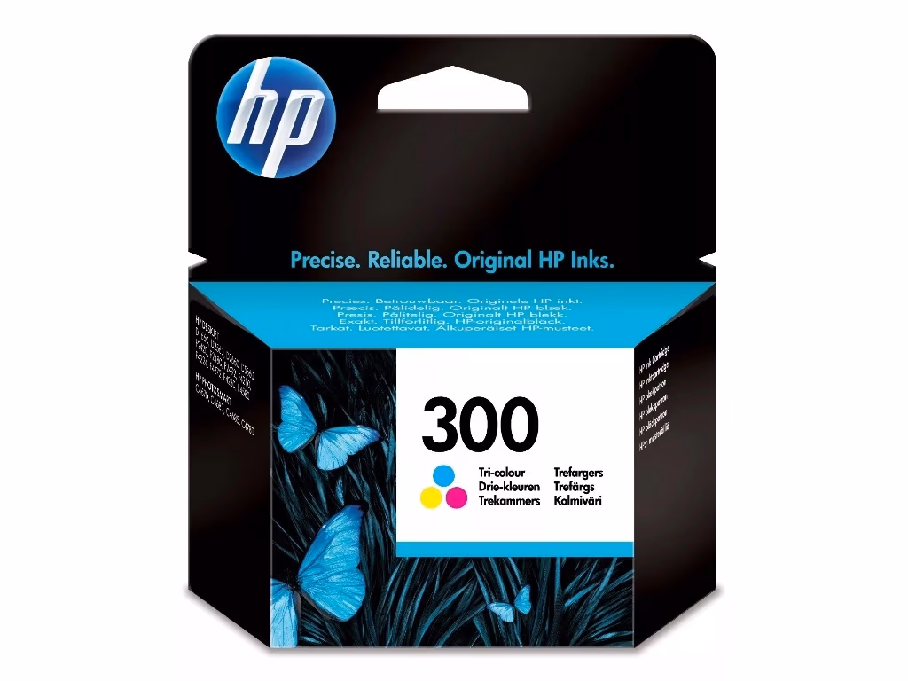 HP №300 Ink Color Cartridge, with Vivera Inks, 4ml (165 pages). Made in Ireland.