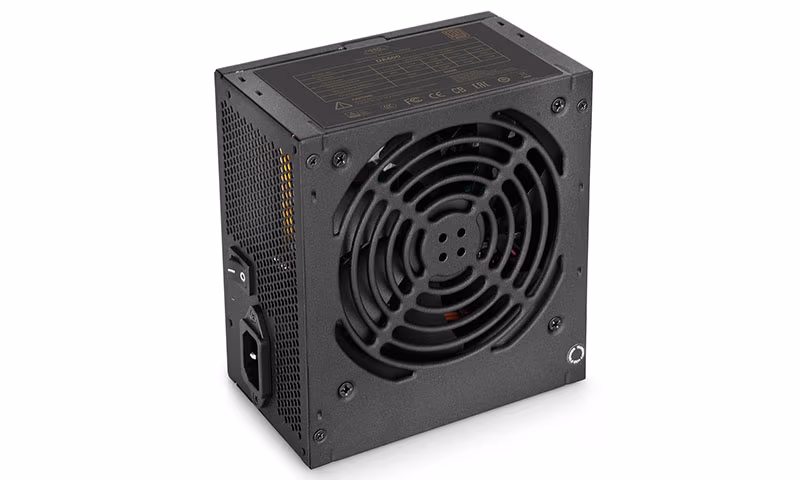 PSU DEEPCOOL "DA600", 600W, ATX12V V2.4, 80 PLUS® Bronze, Active PFC, 120mm Silent fan with PWM, Double Layer EMI Filter, +12V (46A), 20+4 Pin, 1xCPU(4+4Pin), 2xPCI-E(6+2pin), 5x SATA, 3x Peripheral, OVP/ SCP/UVP/OPP, Black 