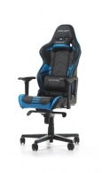 Gaming/Office Chair DXRacer Racing Pro GC-R131-NB-V2, Black/Blue, Premium PU leather, max weight up to 150kg / height 165-195cm, Rocking Function, Recline 90°-135°, 4D Armrests, Head and Lumber cushions, Aluminium wheelbase, 3