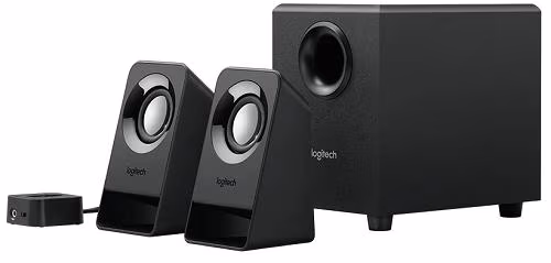Logitech Z213 Speaker System 2.1 (RMS 7W, 4W subwoofer, 2x1.5W), Black 