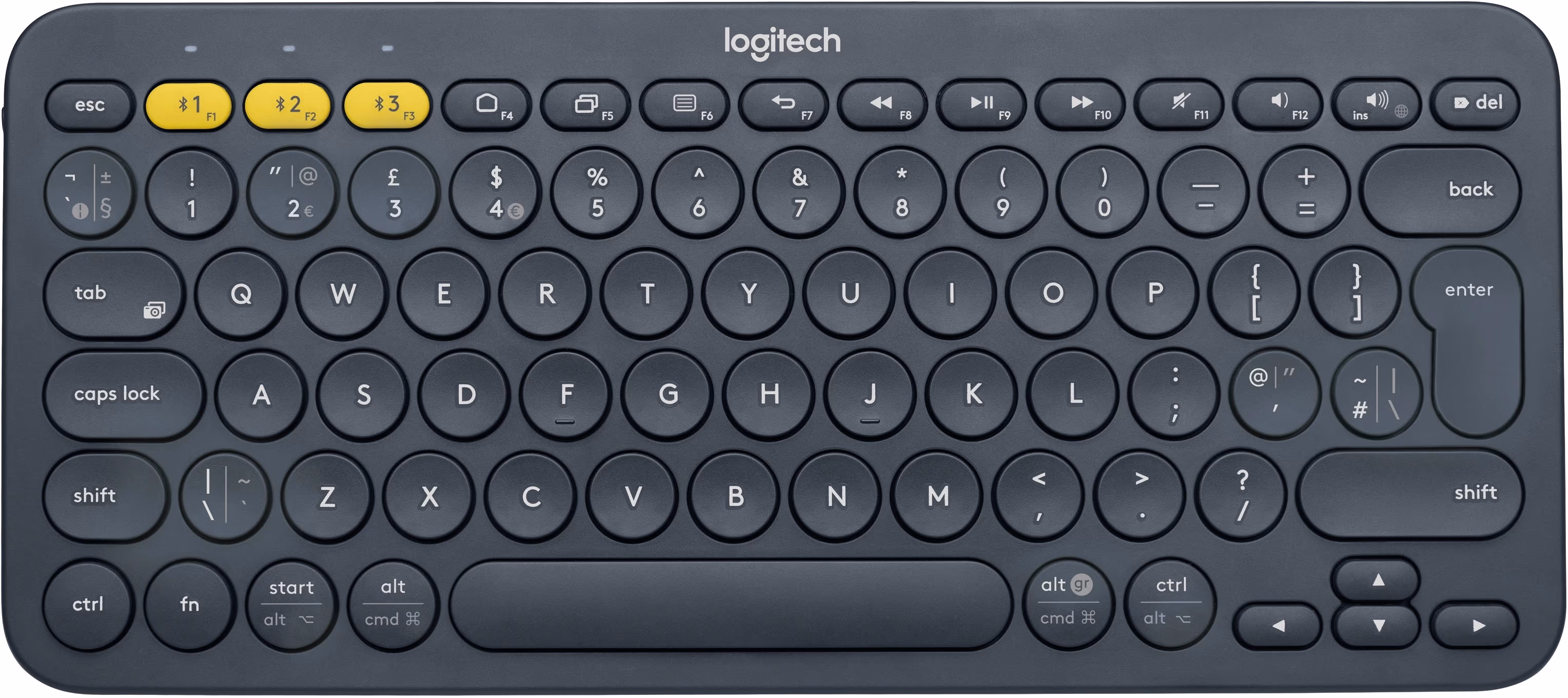 Logitech Bluetooth K380 Multi-Device Keyboard, Dark Grey - RUS 