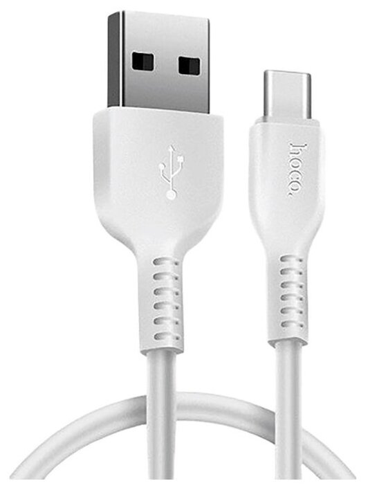 Cable  USB to USB-C  HOCO “X20 Flash”,  2m,  White, up to 2.0A, Charching Data Cable, Outer material: PVC photo 1