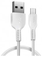 Cable  USB to USB-C  HOCO “X20 Flash”,  2m,  White, up to 2.0A, Charching Data Cable, Outer material: PVC