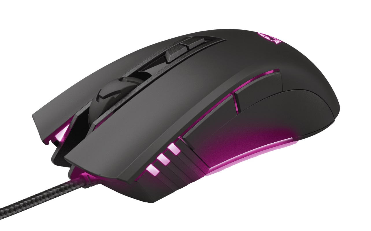 Trust GXT 121 Zeebo,1200 - 3200 dpi, adjustable LED lighting, 7 Programmable button, 1,8 m USB, Black photo 3