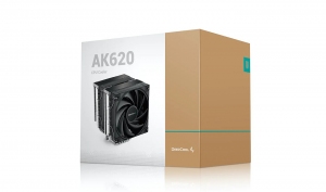 DEEPCOOL Cooler ”AK620”, Socket LGA2066/2011/1851/1700/1200/115x & AM5/AM4, Dual-Tower, up to 260W, 2x FDB FK120 fans: 120x120x25mm, 500~1850 RPM±10%, <28 dB(A), 68.99 CFM, 4-pin PWM, Fluid Dynamic Bearing, 6x 6mm Cooper Heatpipes thumbnav 4