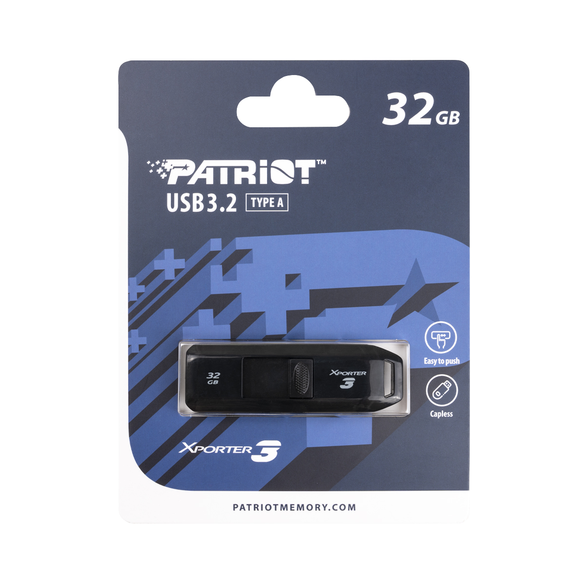 Флеш-накопитель USB Patriot Xporter 3, Black / USB3.2 / 32ГБ photo 1
