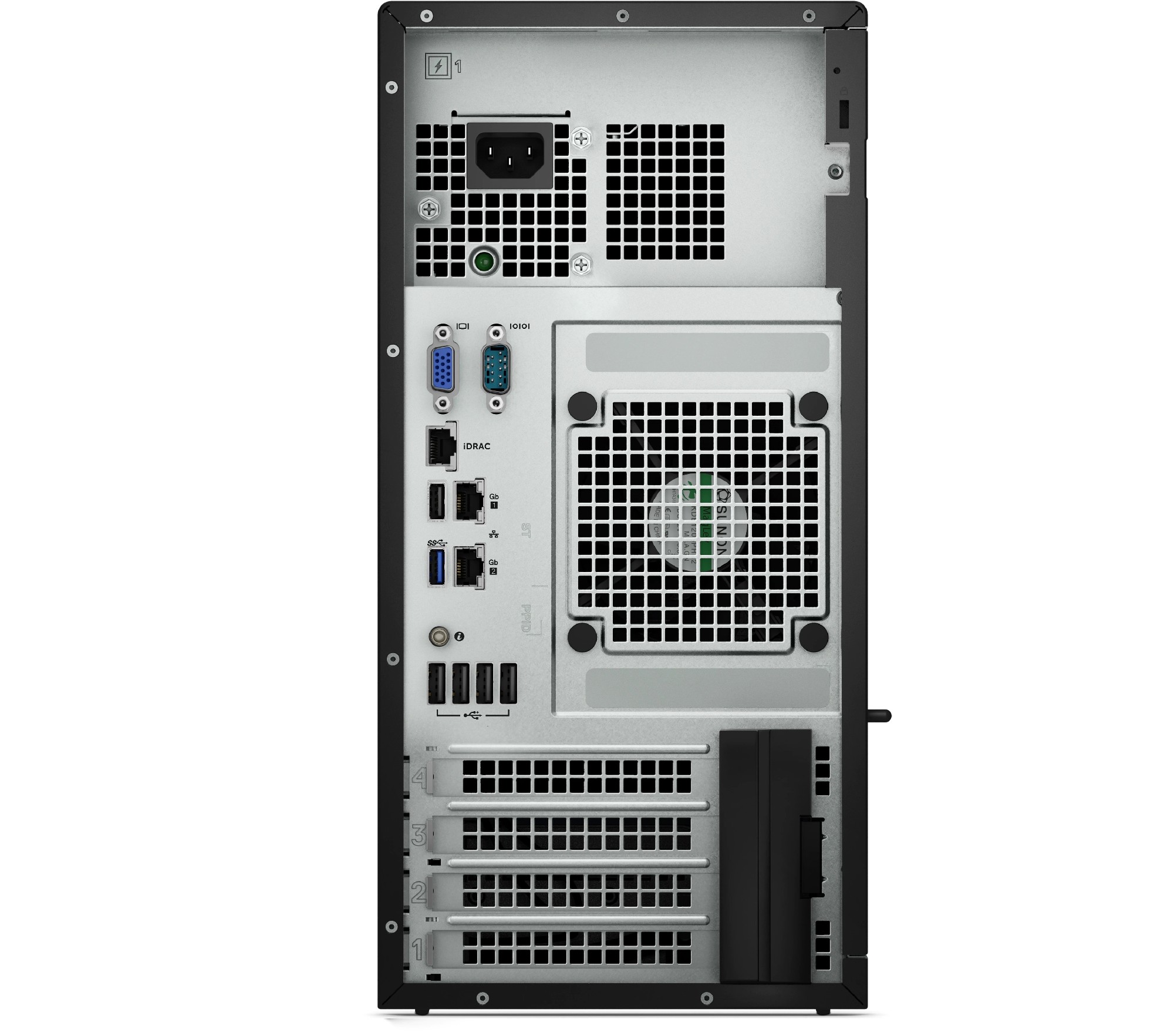 Dell PowerEdge T150 Tower, Intel Xeon E-2314 (2.8GHz, 8M Cache, 4C/4T, 65W), 1x16GB DDR4 UDIMM RAM, 2TB 7.2K RPM SATA HDD (Chassis up to 4x3,5” Cabled HDD), iDRAC9 Basic, On-Board LOM Broadcom 5720 Dual Port 1Gb , TPM 2.0 V3., Single cabled 300W PSU. photo 4