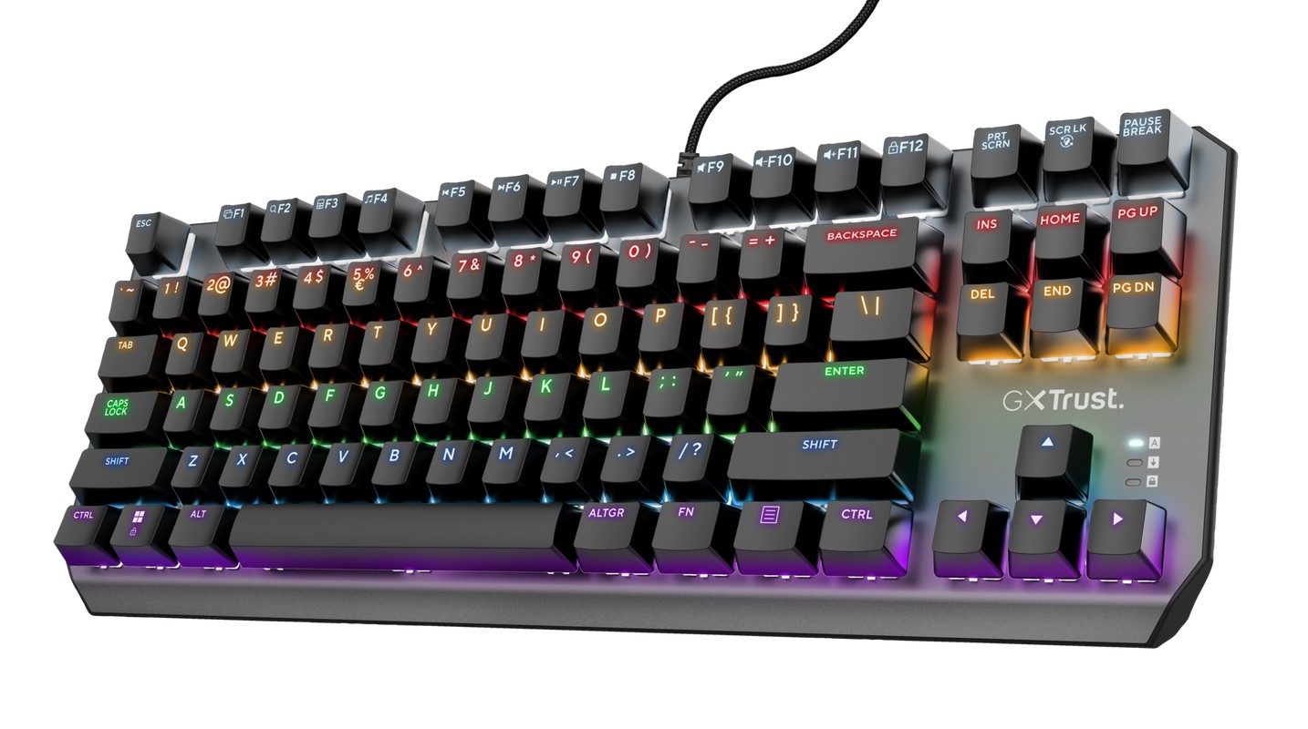 Игровая клавиатура Trust GXT 834 CALLAZ TKL, USB, Black photo 3