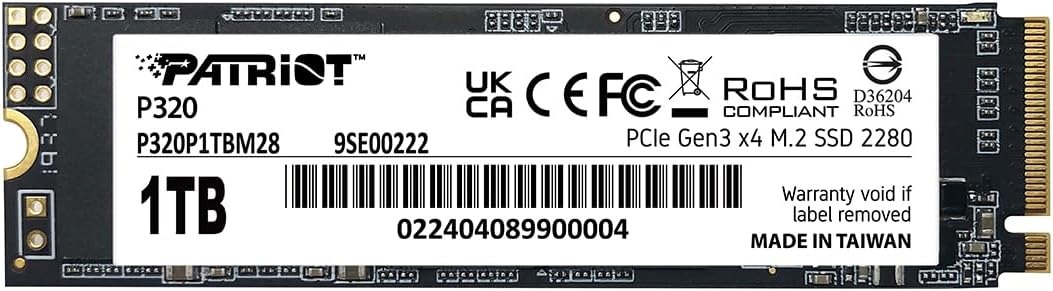 M.2 NVMe SSD Patriot P320 1TB photo 1 M.2 NVMe SSD Patriot P320 1TB photo 1