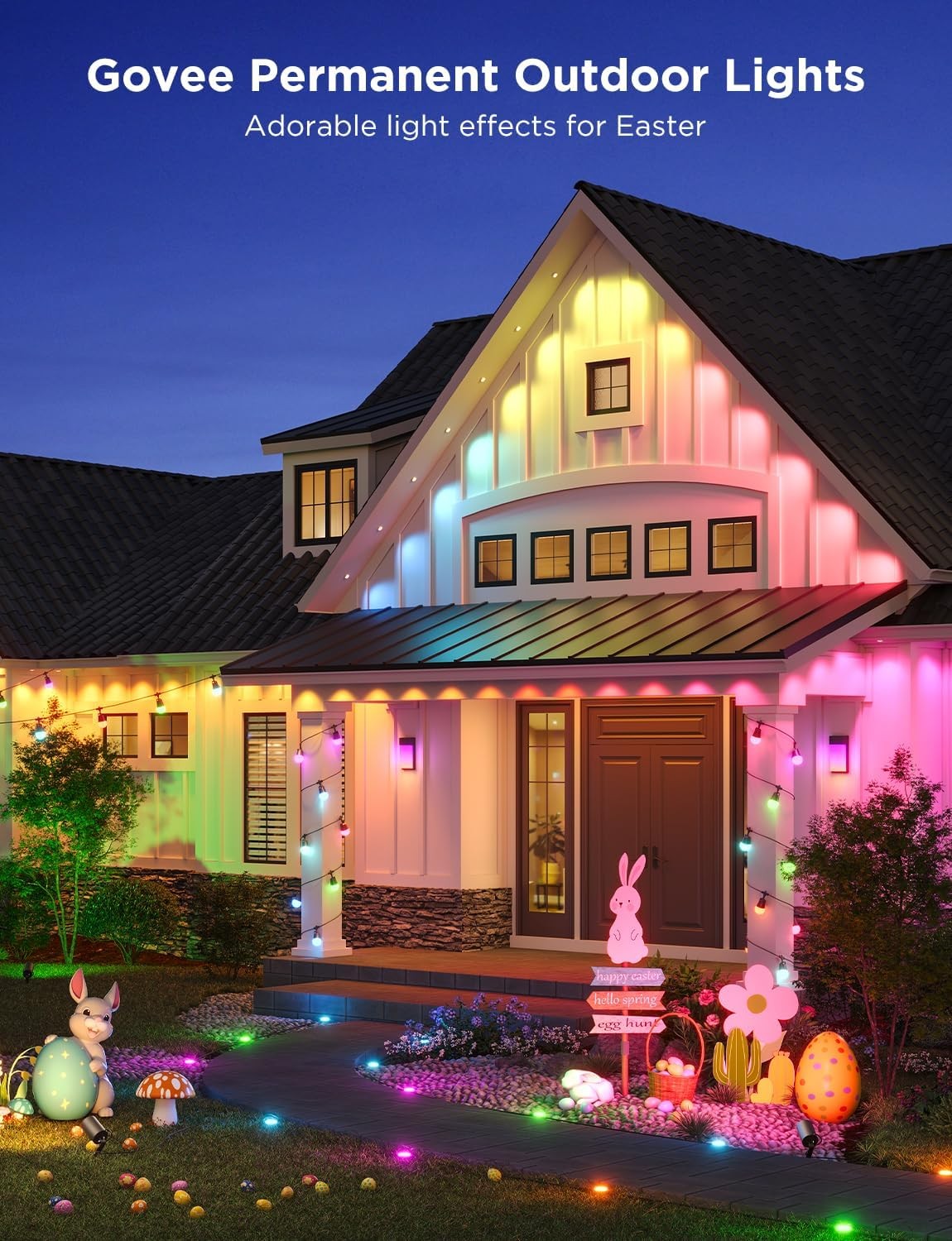 Наружняя светодиодная лента GOVEE RGBIC Smart Outdoor String Lights 15m, 15 Light Bulbs photo 3
