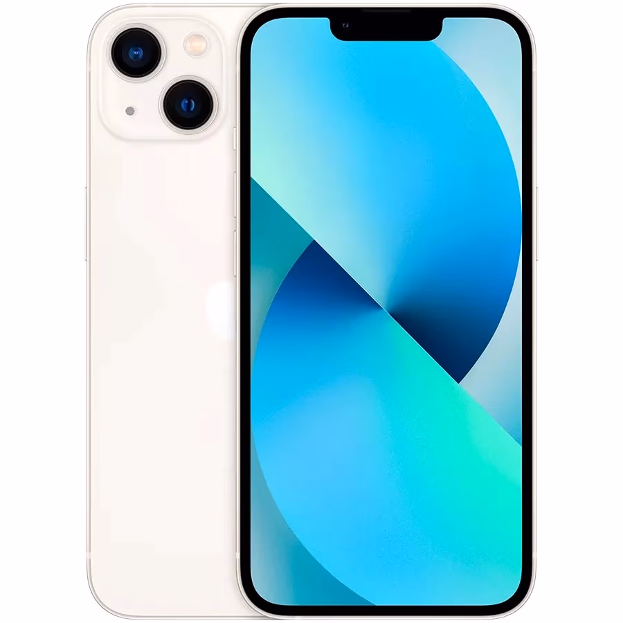 Smartphone Apple iPhone 13 128GB Starlight, (MLPG3RM/A) 