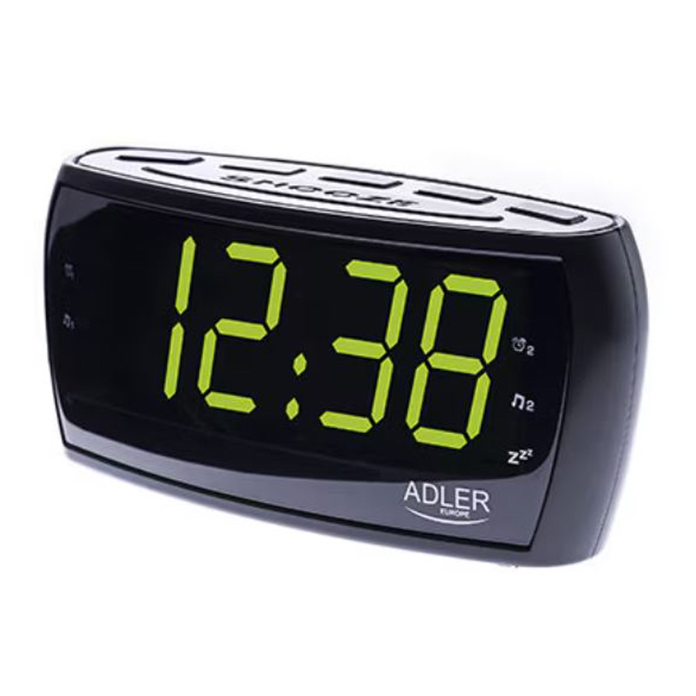 Radio cu ceas Adler AD1121 Digital / Black/Green / Mono photo 2