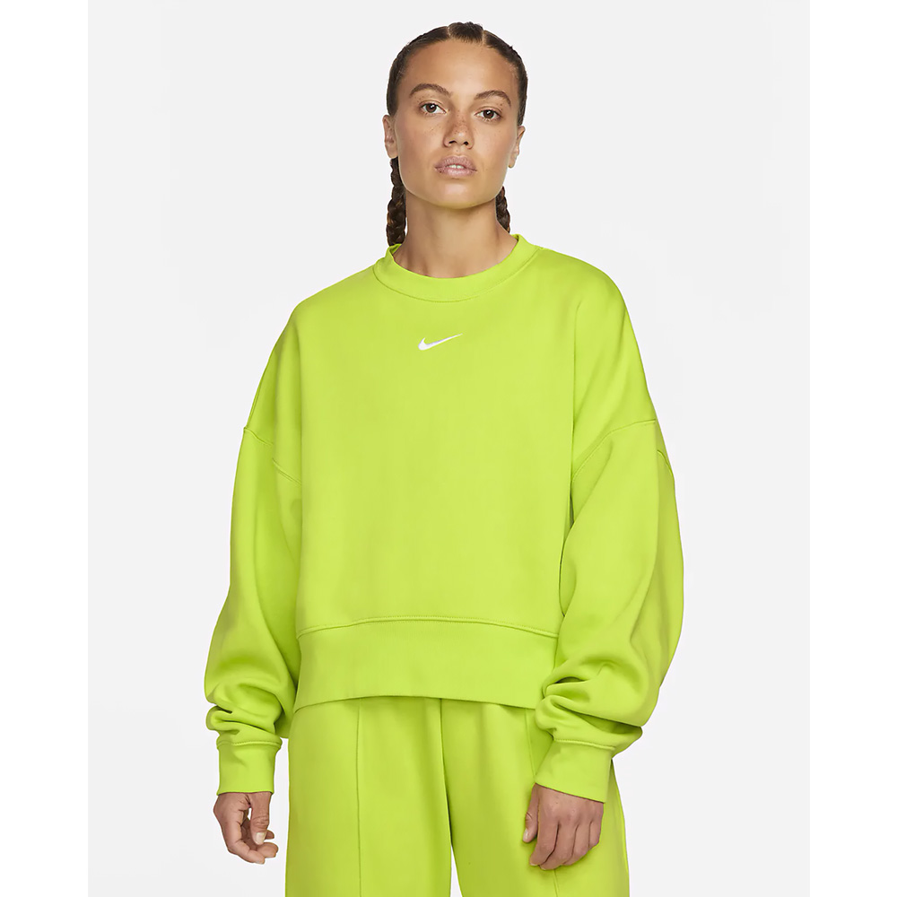 Hanorac Nike W NSW ESSNTL CLCTN FLC OS CRW L Galben Femei photo 3