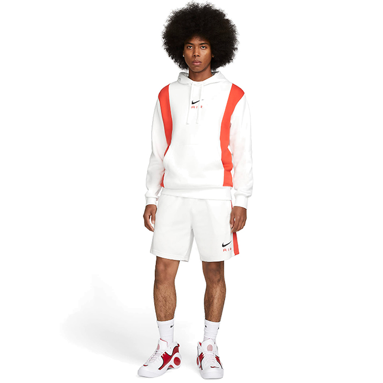 Hanorac pt bărbați Nike M NSW SW AIR PO HOODY FLC BB XL Alb photo 2