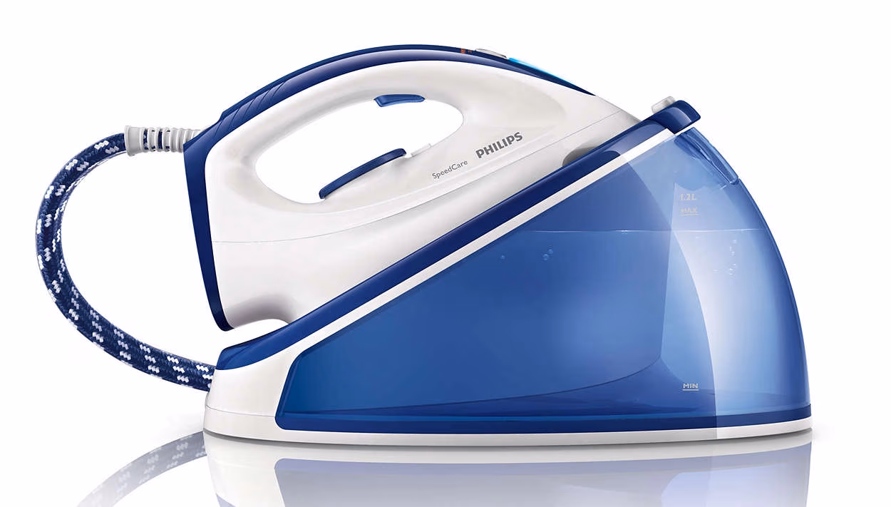 Утюг с парогенератором Philips GC6621, 2400 Вт, 1300 мл, Белый/Синий