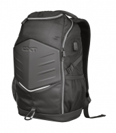 15.6" Trust Gaming Backpack GXT 1255 Outlaw, Black, 20 L, 4 Dedicated compartments to safely transport mouse, headset, tablet and other accessories thumbnav 2