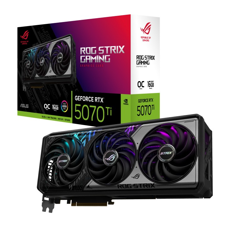 Placa video ASUS ROG STRIX Gaming GeForce RTX 5070 Ti OC Edition/ 16GB / GDDR7 / 256bit photo 1