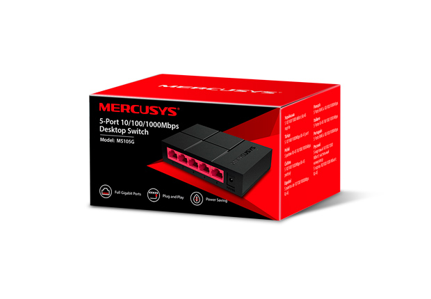 Коммутатор MERCUSYS MS105G / 5 port / Gigabit / RJ45 / plastic case photo 4
