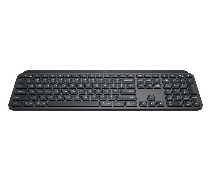 Logitech Wireless MX Keys Advanced Illuminated Keyboard, Logitech Unifying 2.4GHz wireless technology, Bluetooth Low Energy, Rechargeable with USB type C, RUS, Graphite photo 3