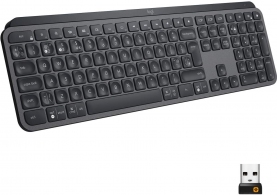 Logitech Wireless MX Keys Advanced Illuminated Keyboard, Logitech Unifying 2.4GHz wireless technology, Bluetooth Low Energy, Rechargeable with USB type C, RUS, Graphite thumbnav 2