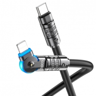 Кабель Type-C на Lighning HOCO “U118 Triumph” / 1.2m / Zinc alloy / 27W / Black thumbnav 1