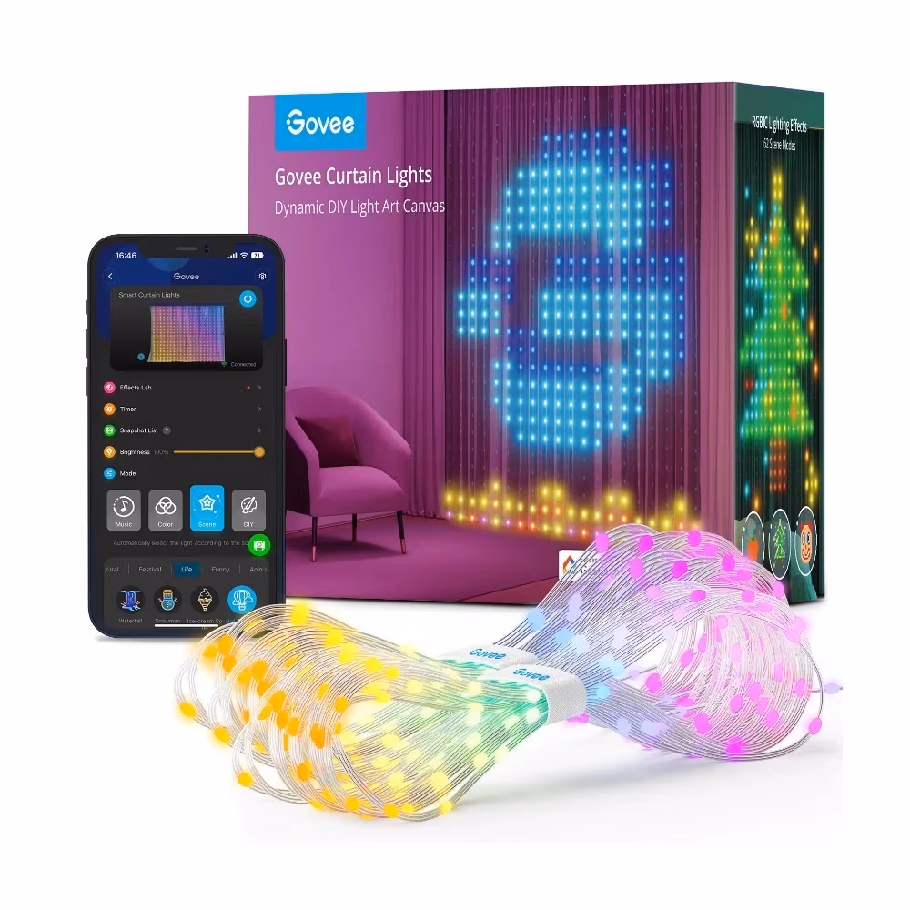 Наружные занавесочные светильники GOVEE RGBIC Curtain Lights 1.5*2m