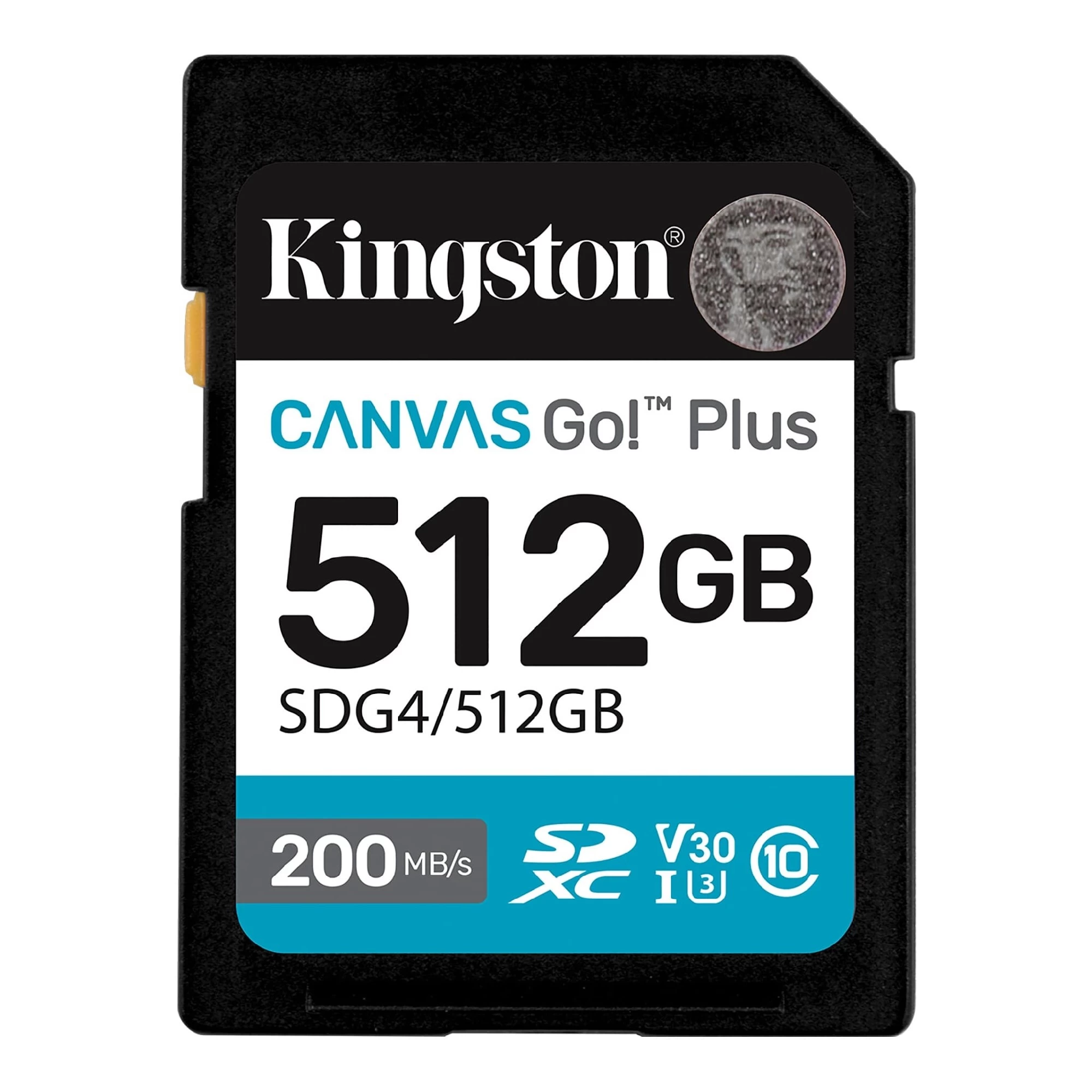 Карта памяти SD 512GB Kingston Canvas Go! Plus G4, 200/160Mbps