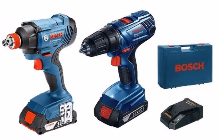 Набор шуруповерт и гайковерт аккумуляторный Bosch GDX 180-LI + GSR 180-LI SET 2x2,0 ah, 06019G5222