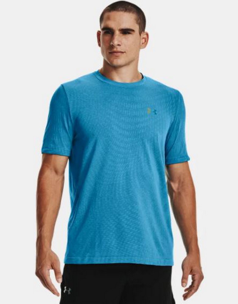 Футболка мужская Under Armour UA Rush Seamless Illusion SS L Синий photo 2