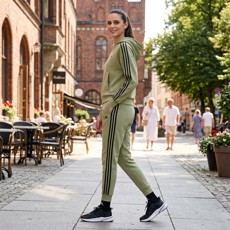 Брюки Adidas W FI 3S REG PT XS Зелёный Женский photo 8
