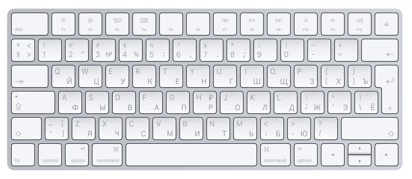 Клавиатура беспроводная Apple Magic Apple MLA22RUA / Мембранная photo 1 Клавиатура беспроводная Apple Magic Apple MLA22RUA / Мембранная photo 1