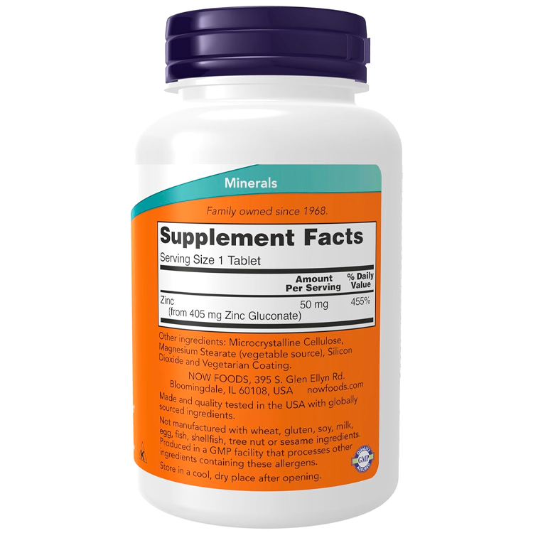 Витамины Now Foods Zinc Gluconate 50 mg photo 2