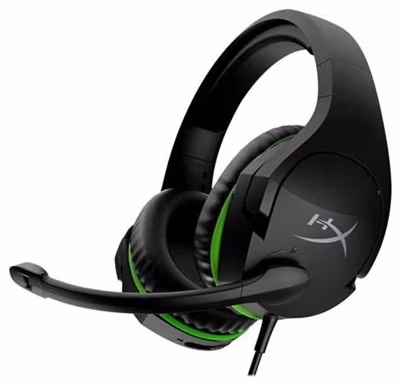 Headset HyperX CloudX Stinger Xbox, Black/Green, 90-degree rotating ear cups, Microphone built-in, Frequency response: 18Hz–23,000 Hz, Cable length:1.3m, 3.5 jack, Input power rated 30mW, maximum 500mW