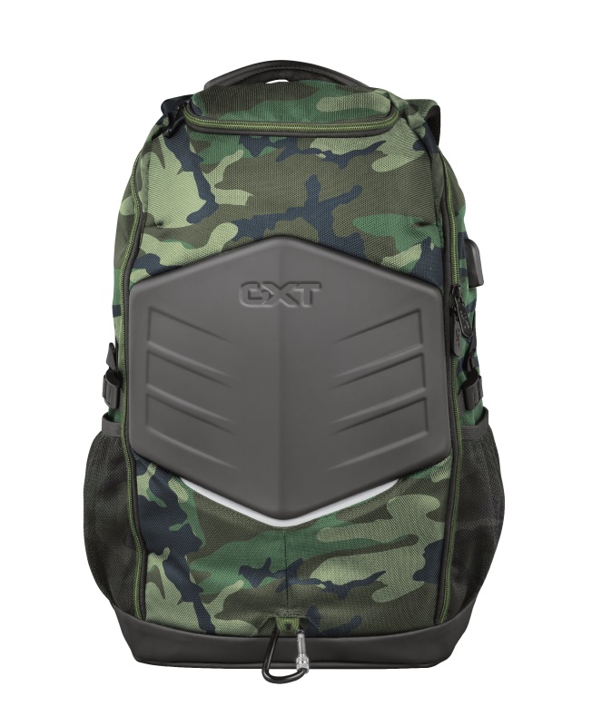 15.6" Trust Gaming Backpack GXT 1255 Outlaw, Green Camo, 20 L, 4 Dedicated compartments to safely transport mouse, headset, tablet and other accessories photo 1