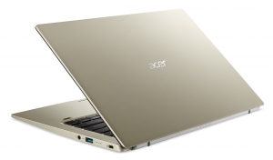 ACER Swift 1 Safari Gold (NX.A7BEU.00M), 14.0" IPS FHD (Intel Pentium Silver N6000 4xCore 1.1-3.3GHz, 8GB (1x8) LPDDR4 RAM, 512GB PCIe NVMe SSD, Intel UHD Graphics, CR, WiFi6-AX/BT5.1, FPS, Backlit, 3cell, HD Webcam, RUS, No OS, 1.3kg, 14.95mm) thumbnav 2