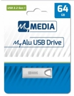Флеш-накопитель USB MyMedia (by Verbatim) MyAlu USB3.2 64ГБ