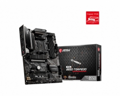 MSI MAG B550 TORPEDO, Socket AM4, AMD B550, Dual 4xDDR4-5100+, APU AMD graphics, HDMI, DP, 2xPCIe4.0 X16, 6xSATA3, RAID, 2xM.2 Gen4.0 x4, 2xPCIe X1, ALC1220 HDA, S/PDIF, 1x2.5GbE, 2xUSB3.2 Gen2(TypeA+C), 5xUSB3.2, RGB Mystic Light, ATX thumbnav 1