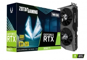 ZOTAC GeForce RTX 3060 Ti Twin Edge LHR 8GB GDDR6, 256bit, 1665/14000Mhz, Ampere, PCIeX16 4.0, Dual Fan / IceStorm 2.0, 1xHDMI, 3xDisplayPort, Active Fan Control, Direct GPU Contact, FireStorm, Metal Wraparound Backplate, Medium Pack thumbnav 1