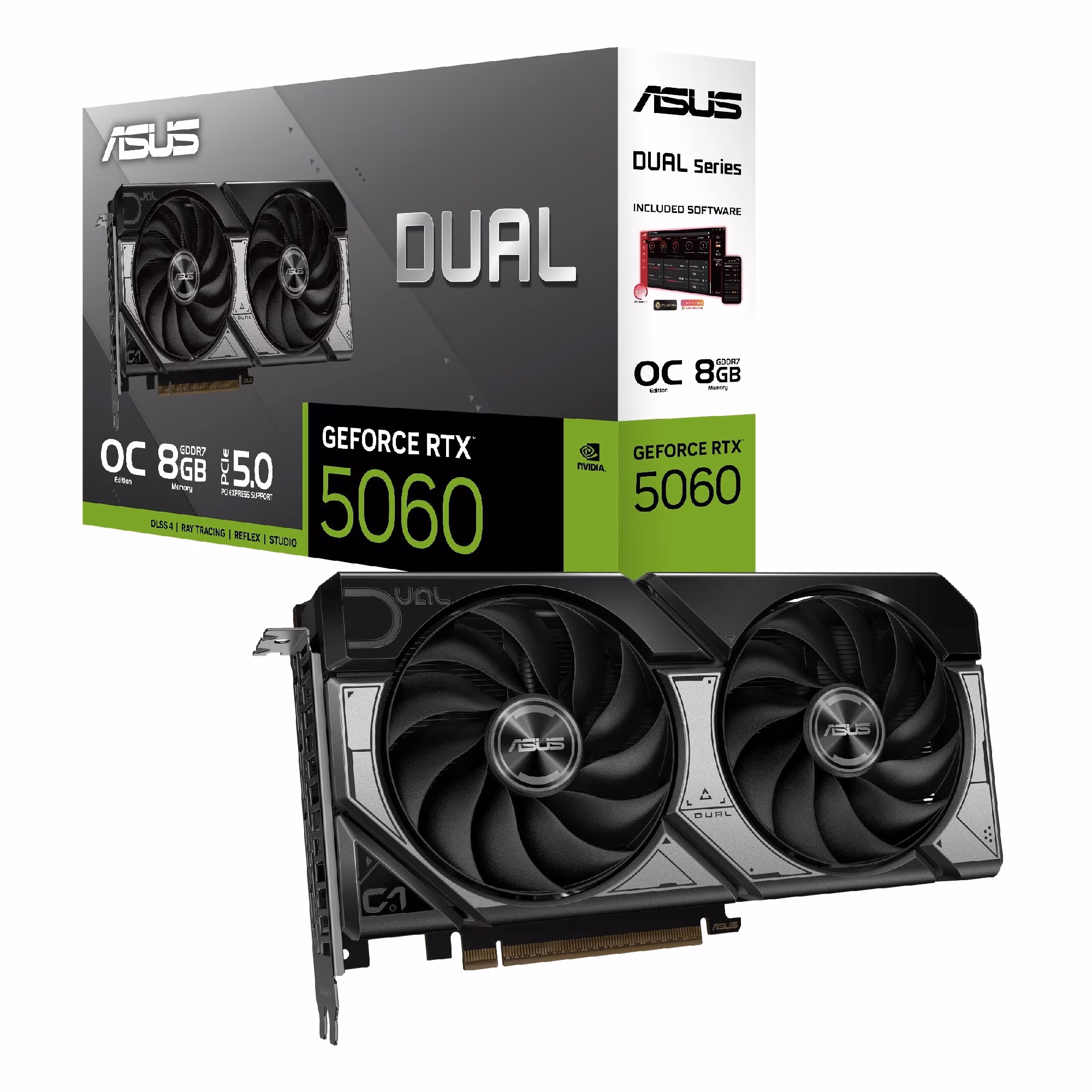 Placa video ASUS Dual GeForce RTX 5060 OC Edition / 8GB / GDDR7 / 128bit
