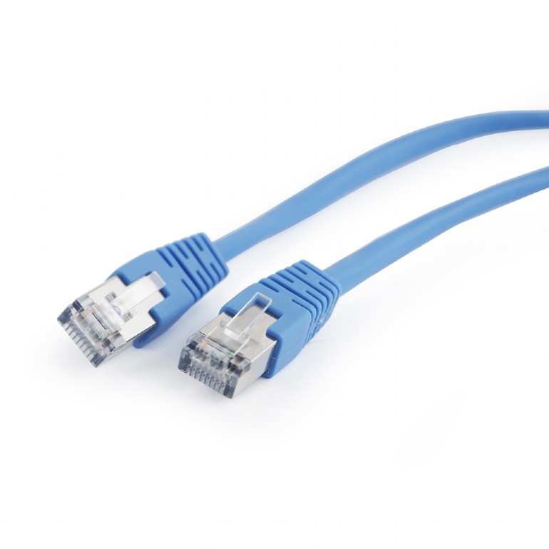 Patch Cord FTP Cat.5e 1m - blue, PP22-1M/B, Gembird, molded strain relief 50u” plugs photo 2