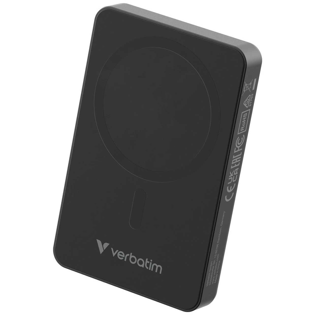 Магнитный беспроводной пауэрбанк Verbatim Charge'n'Go Essentials / 10000 mAh / Black